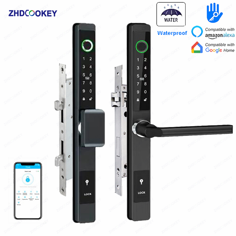 Furniture Sliding Door Hardware - ZHDCOOKEY Cerradura Digital Biométrica para Puerta,